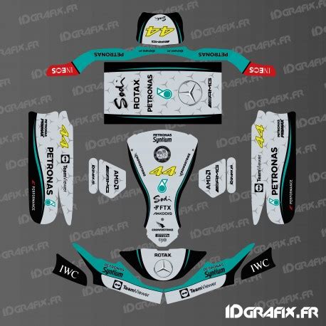 Kit Grafiche Mercedes Silver F Edition Per Karting Sodikart Idgr