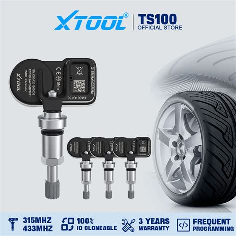 XTOOL TS100 Sensor 2 In 1 315MHz 433MHz TPMS Sensor Tire Repair Tools