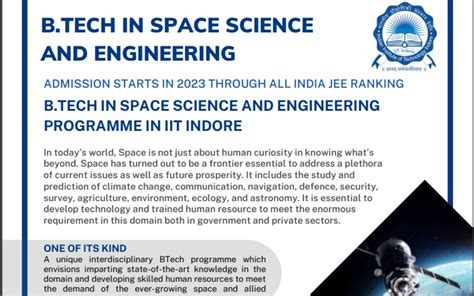 Iit Indore Btech Course In Space Science And Engineering