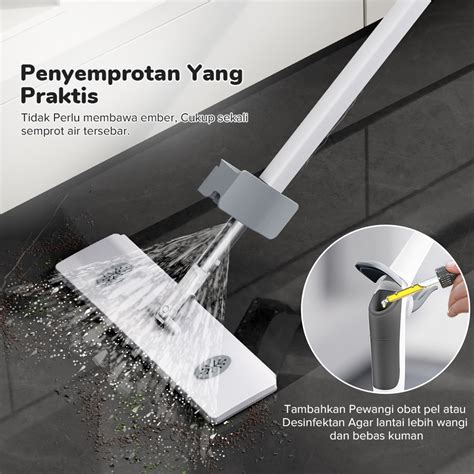 Jual VOLD Alat Pel Lantai Praktis Standing Spray Mop Wiper 3in1