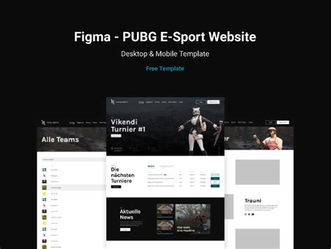 Free Figma Website Template - E-Sport Website | Figma