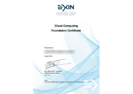 Exin Cloud Computing Foundation Certification Novelvista