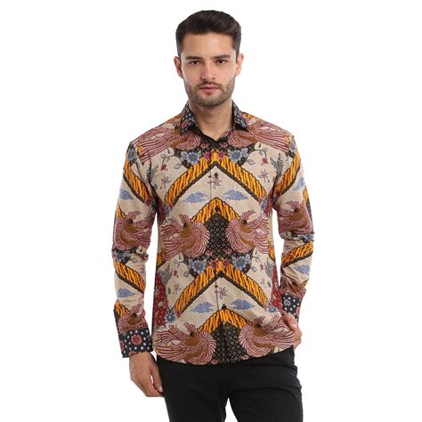 Agrapana Batik Slim Fit Batik Premium Kemeja Baju Batik Pria Lengan