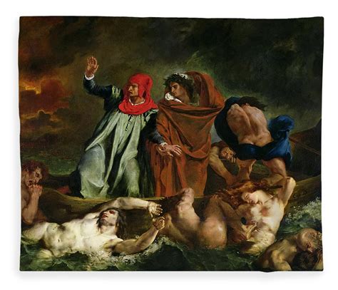 The Barque of Dante Fleece Blanket by Eugene Delacroix | Pixels