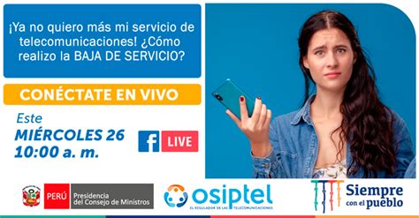 Charla Virtual Gratuita OSIPTEL Cómo realizo la bajo de mi servicio