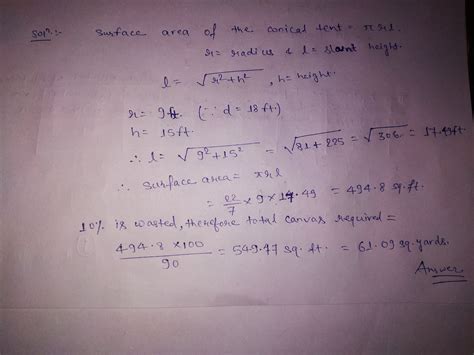 [Solved] how many square yards of canvas will berequired to make a