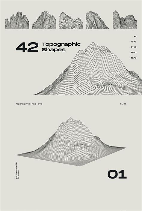 42 Topographic Shapes On Behance