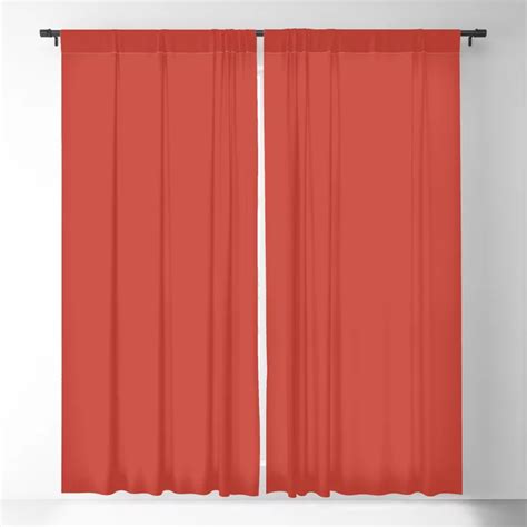 Buy Poinciana Red Solid Color Modern Abstract Pattern Blackout Curtain