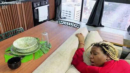 Hot Ebony Getting Cocked Hard In The Ass Getting All Broken In Nicoly Carioca