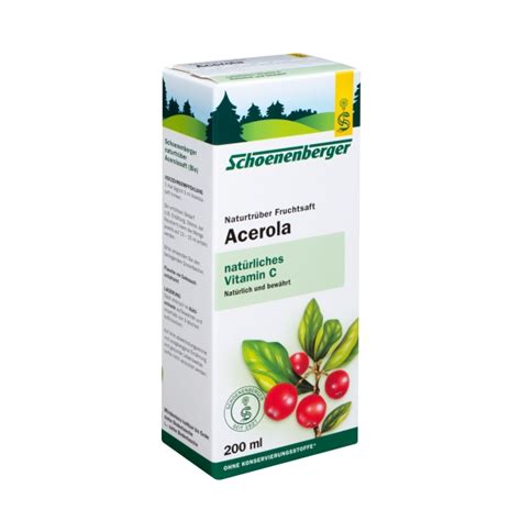 Suc pur de Acerola 200 ml Vitamina C naturală