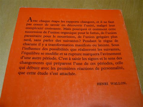 Henri Wallon Les origines du caractère chez lenfant Les préludes du