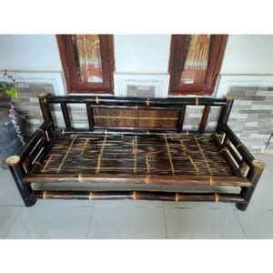 Jual Bale Bale Bangku Panjang Minimalis Dari Bambu Hitam Kab Pati