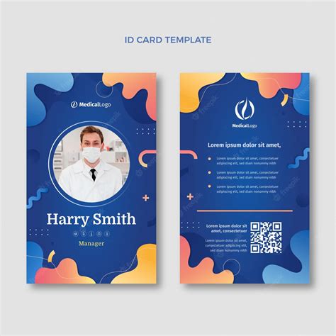 Free Vector Gradient Medical Id Card Template