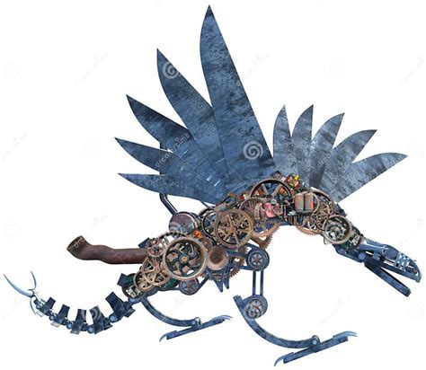 Дракон машины Steampunk механический изолировал Стоковое Фото ...