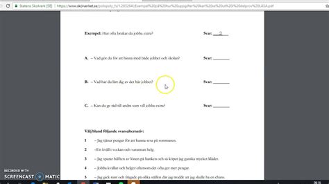 SFI nationellt prov kurs D exempel från Skolverket YouTube