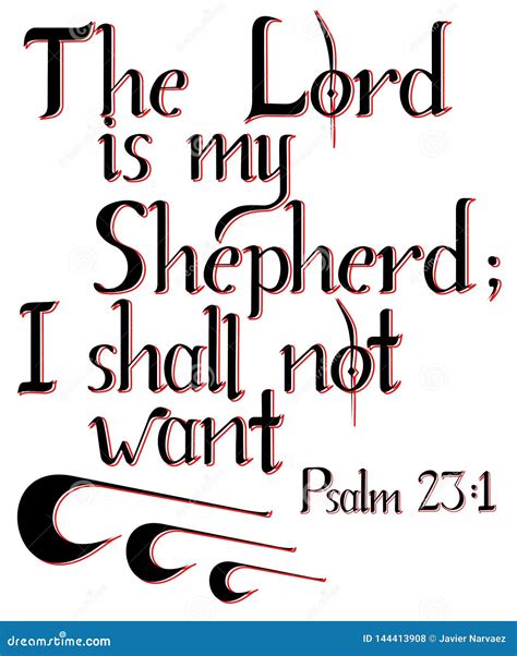 Lettering `the Lord Is My Shepherd` Vector Illustration | CartoonDealer ...