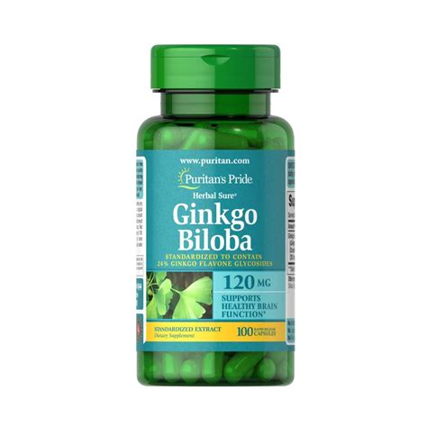 Ginkgo Biloba 120mg 100 Capsule Puritan S Pride Supliment Alimentar Pentru Concentrare