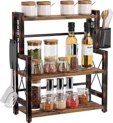 Rolanstar Spice Rack Organizer, 3 Tier Kitchen Bathroom Countertop ...