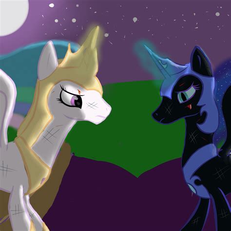 Princess Celestia Vs Nightmare Moon by Waltergirl-rosetta on DeviantArt