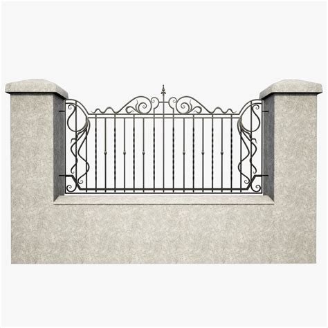 Wrought Iron Fence Free 3d Model C4d Fbx Free3d