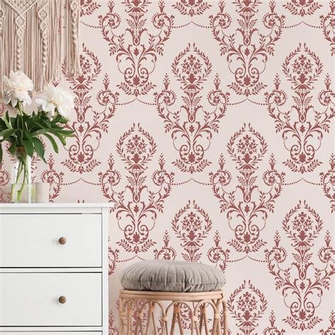 Jacqueline Floral Damask Allover Stencil Stencil Boutique