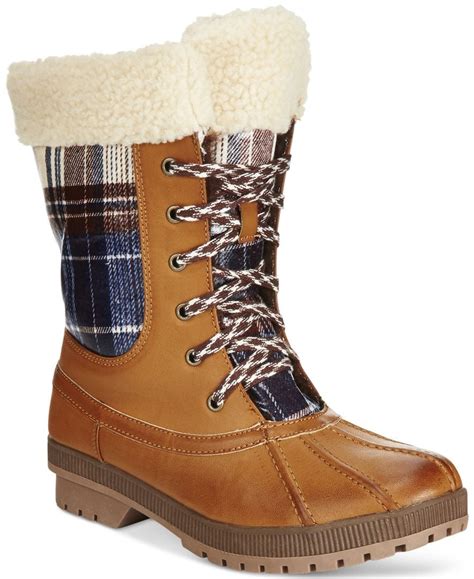 London Fog Women's Swanley Lace-up Cold Weather Boots in Brown - Lyst