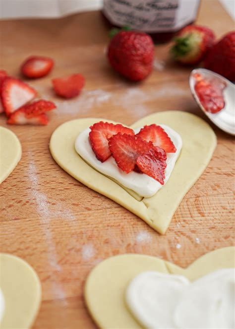 Easy Heart Shaped Strawberry Cream Cheese Danishes Baking For Friends