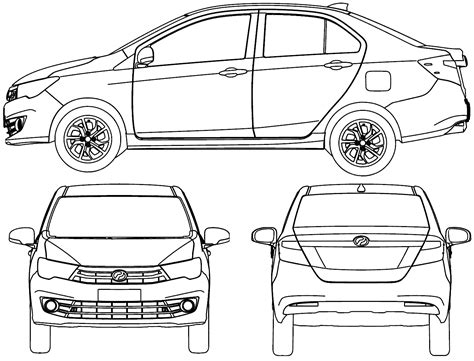 Perodua Bezza 2017 Blueprint Download Free Blueprint For 3d Modeling