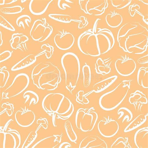 Fondo Con Le Verdure E La Frutta Illustrazione Di Stock Illustrazione