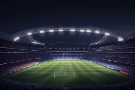 Premium Photo | Football stadium at night top view of a soccer stadium ...