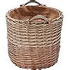 Wovenhill Grey Wash Oval Wicker Log Basket Large Jute Lined Storage