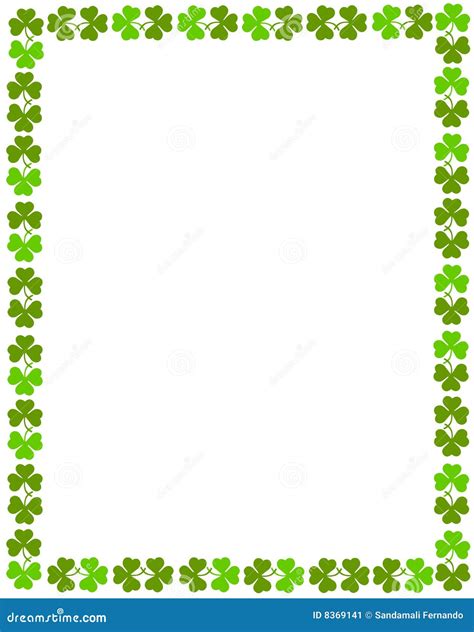 Shamrock Border Vector Illustration | CartoonDealer.com #4337316