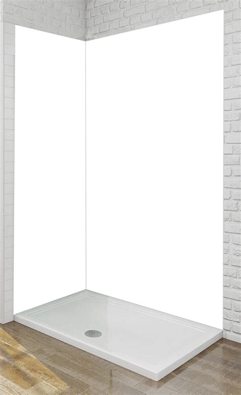 Panneau Mural Alu Douche Salle De Bain BLANC Mat 120 Cm X 210 Cm Ma