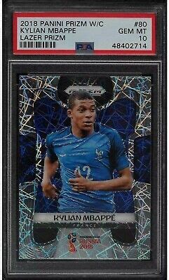 Panini Prizm World Cup Lazer Prizms Kylian Mbappe Rookie Rc