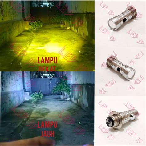 Jual Lampu Utama LED H6 Senja Biru Lampu Depan Tipe Laser Kuning