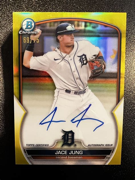 2023 Bowman Chrome Prospect Autographs Yellow Refractors 75 CPAJJ