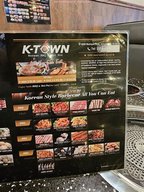 Online Menu Of K Town Restaurant Indianapolis Indiana 46268 Zmenu