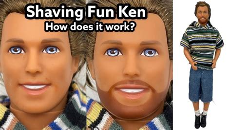 Vintage Mattel Barbie Ken Shaving Fun Doll Color Changing Beard