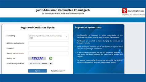 JAC Chandigarh Counselling 2024 Round 1 Choice Filling Starts Mock