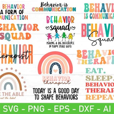 Behavioral Therapist Svg Behavior Therapist Svg Bundle Bt Etsy