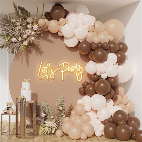 Buy Brown Balloons Garland Arch Kit Double Stuffed Nude Balloons Tan