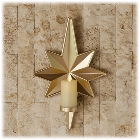 Sidedeal Luminara Indoor Star Wall Sconce Moving Flame Slim Pillar