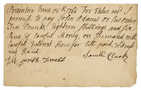 John Adams Autograph Document Signed (1764) | RR Auction