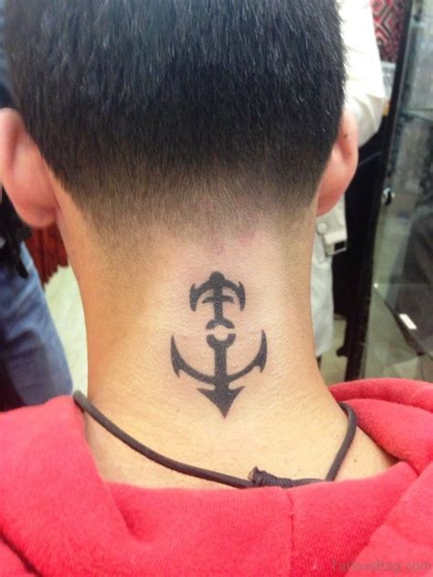 Stunning Anchor Tattoos On Neck