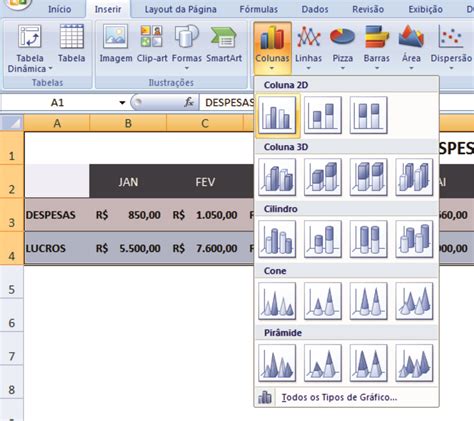 Como Criar Gr Ficos Em No Excel Blog De Inform Tica Cursos