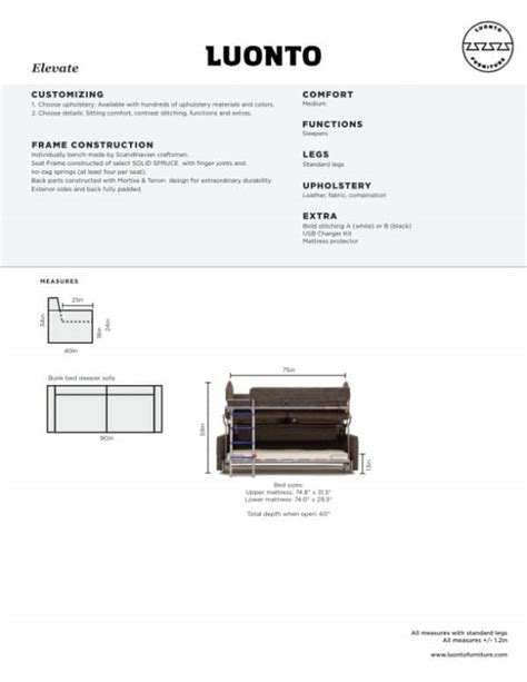 Elevate Bunk Bed Sofa Sleeper Indoor Furniture