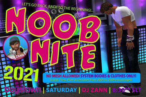 Noob Night Wdj Zann Boystown