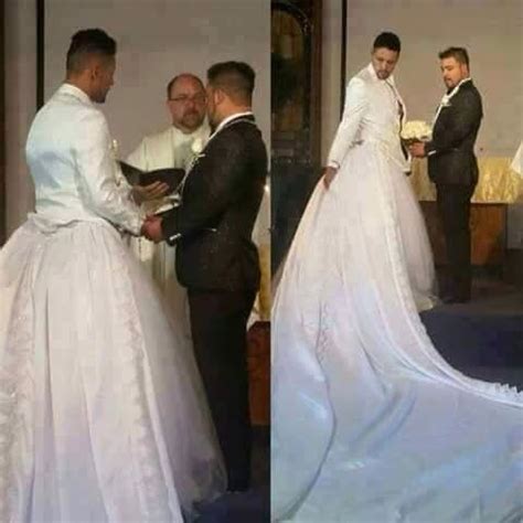 Nodullnaija Photo Gay Marriage Man Wears Gown