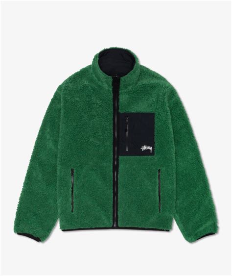 Norse Store Shipping Worldwide St Ssy Sherpa Reversible Jacket Green