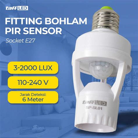 Jual Fitting Lampu Sensor Gerak Otomatis Manusia Menyala Siang Malam